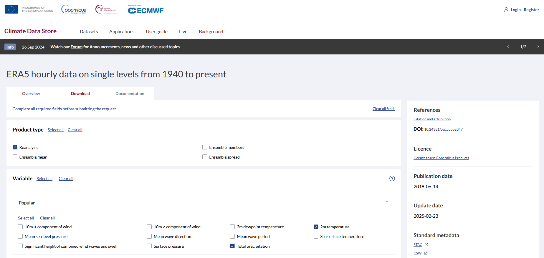 Page de téléchargement 1