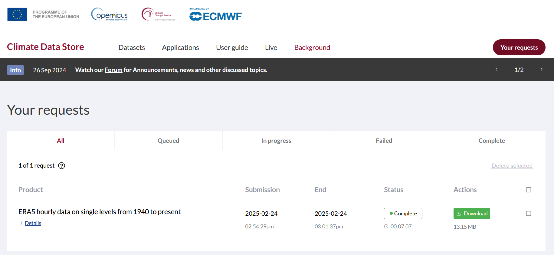 Page des requêtes 2